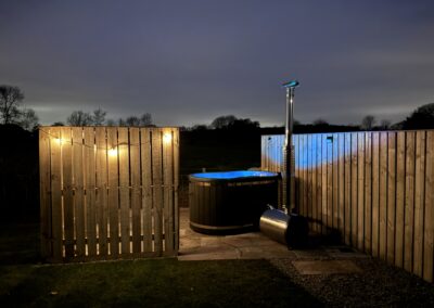 Wood Fired hot tub at Honey Pod